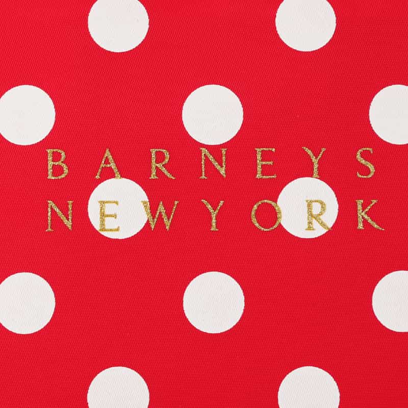 BARNEYS NEW YORK ドット柄 バニティポーチ RED