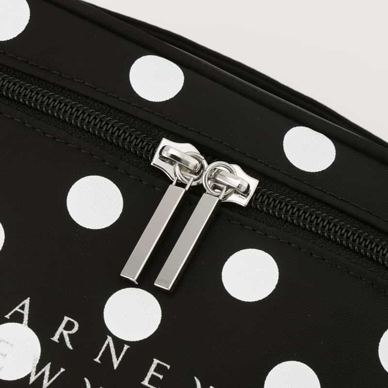 BARNEYS NEW YORK ドット柄 バニティポーチ BLACK