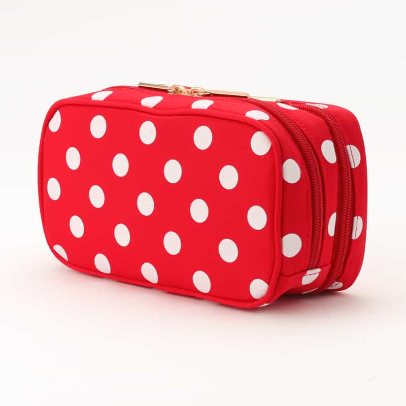 BARNEYS NEW YORK ドット柄 メイクポーチ RED