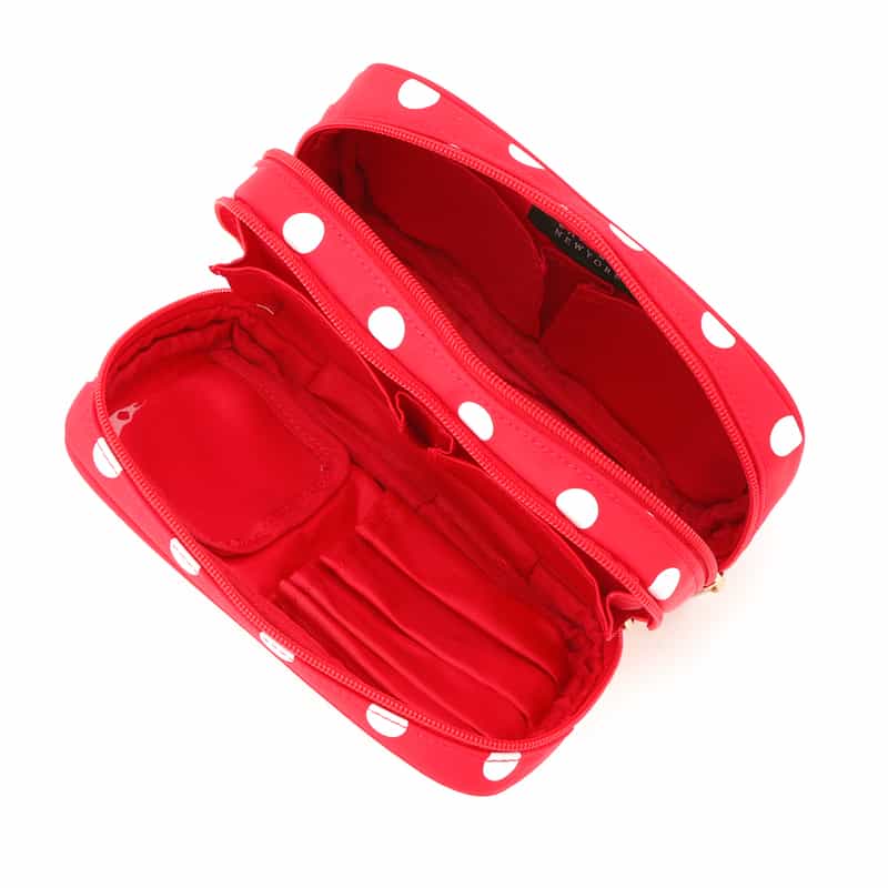 BARNEYS NEW YORK ドット柄 メイクポーチ RED