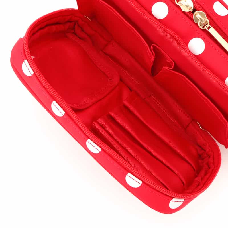 BARNEYS NEW YORK ドット柄 メイクポーチ RED