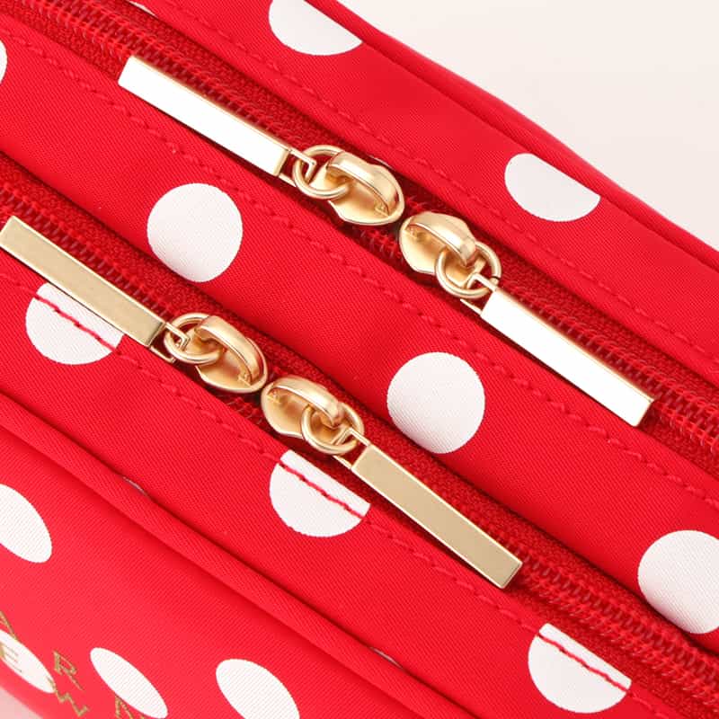 BARNEYS NEW YORK ドット柄 メイクポーチ RED