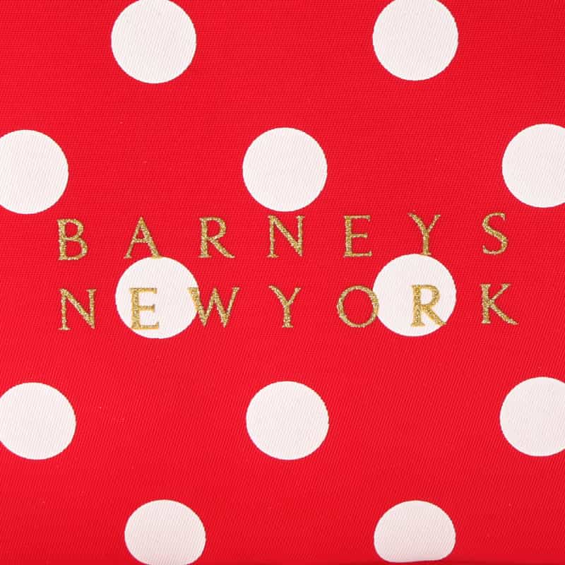 BARNEYS NEW YORK ドット柄 メイクポーチ RED