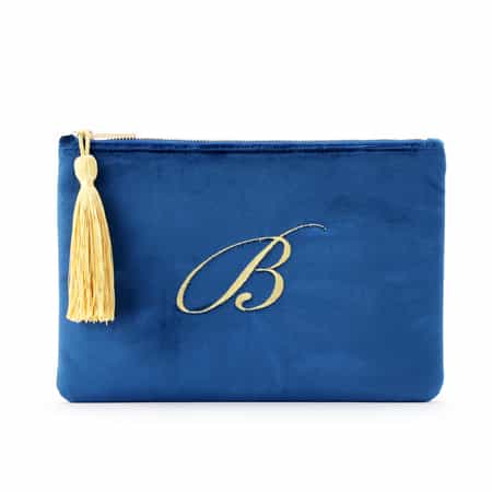 タッセル付きベルベットポーチ