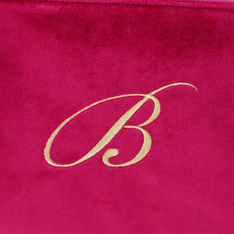 BARNEYS NEW YORK タッセル付きベルベットポーチ PINK