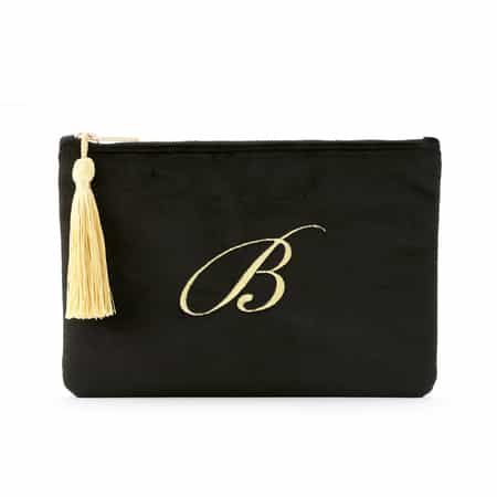 タッセル付きベルベットポーチ