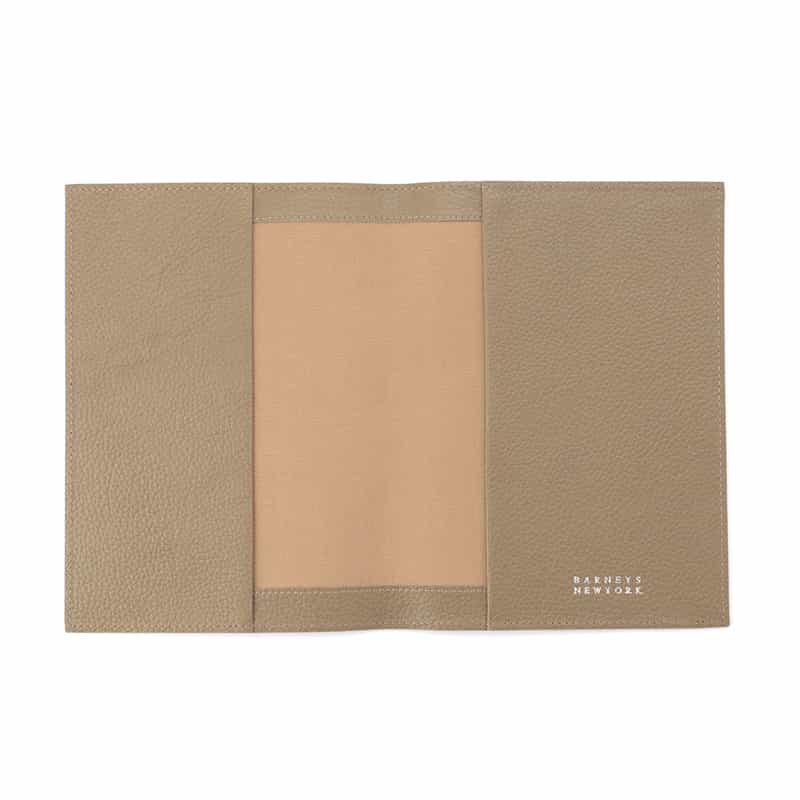 BARNEYS NEW YORK レザー ブックカバー GRAY BEIGE