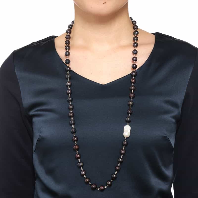 LA SOEUR LA SOEUR <ラ スール> ロングネックレス(パール) NONE