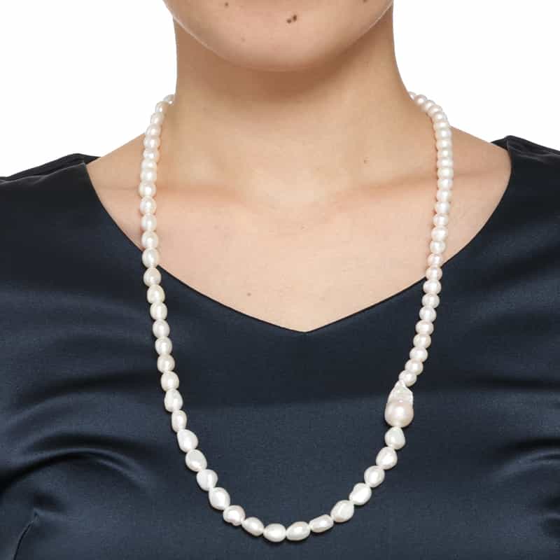 LA SOEUR LA SOEUR <ラ スール> ロングネックレス(パール) NONE