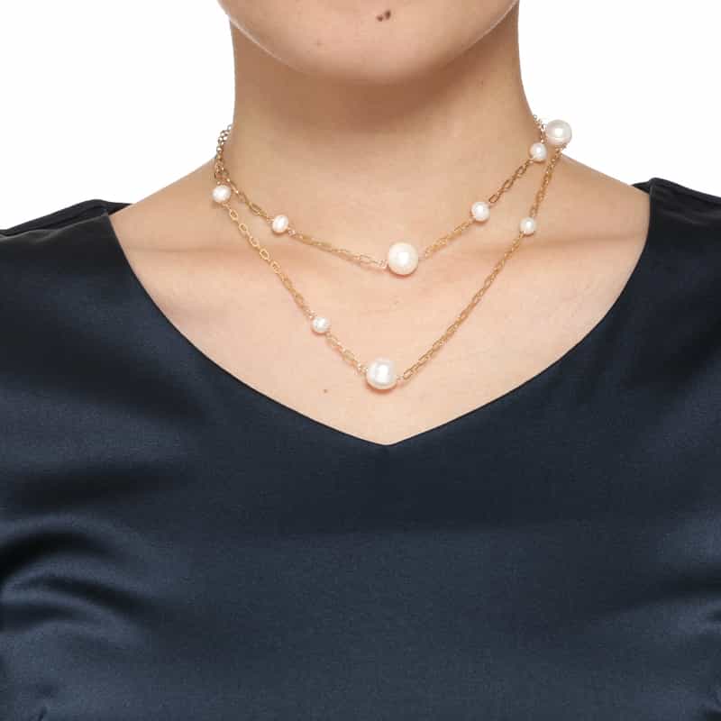 LA SOEUR LA SOEUR <ラ スール> ロングネックレス(パール) NONE