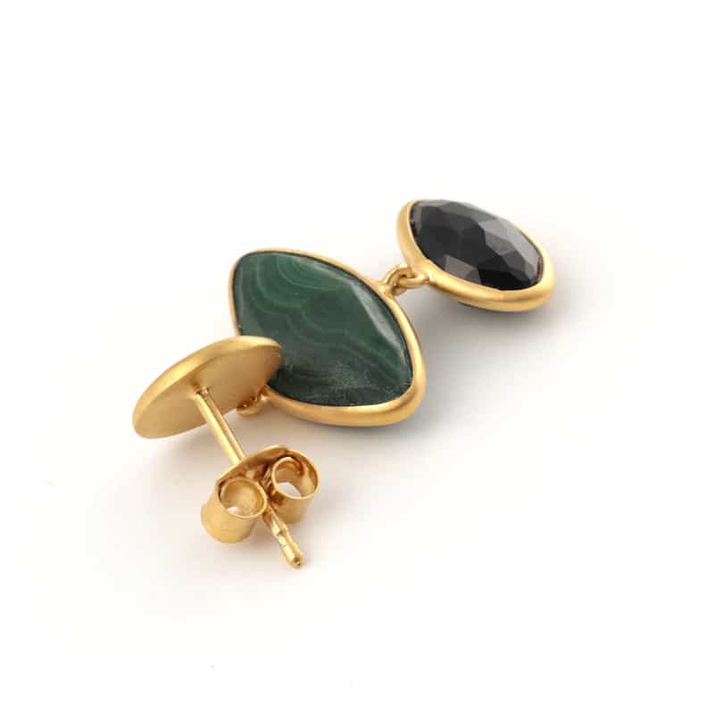 LA SOEUR LA SOEUR ＜ラ スール＞ ピアス（マカライト×ブラックオニキス） NONE