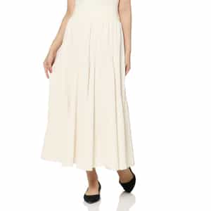 ウォッシャブル コーデュロイ素材フレアロングスカート