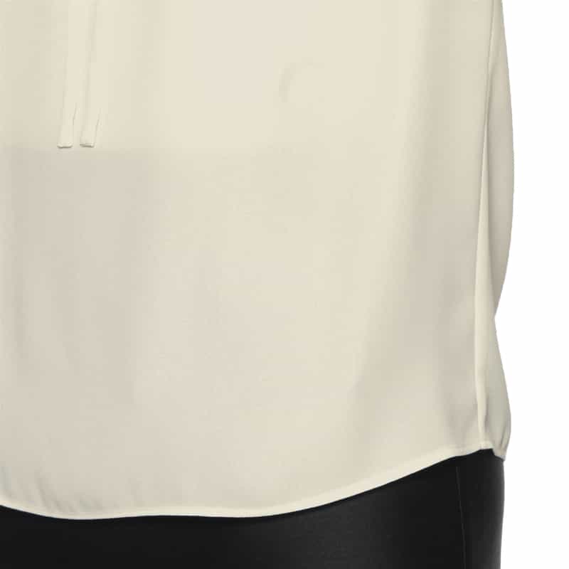 BARNEYS NEW YORK バックサテン地ブラウス WHITE