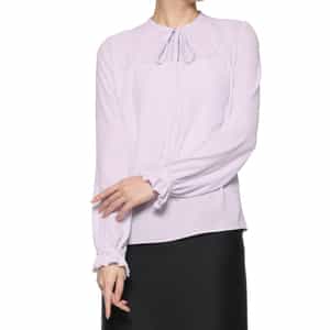 バックサテン地ブラウス