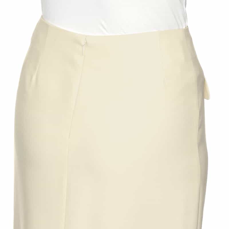 BARNEYS NEW YORK ツイル素材タイトスカート WHITE