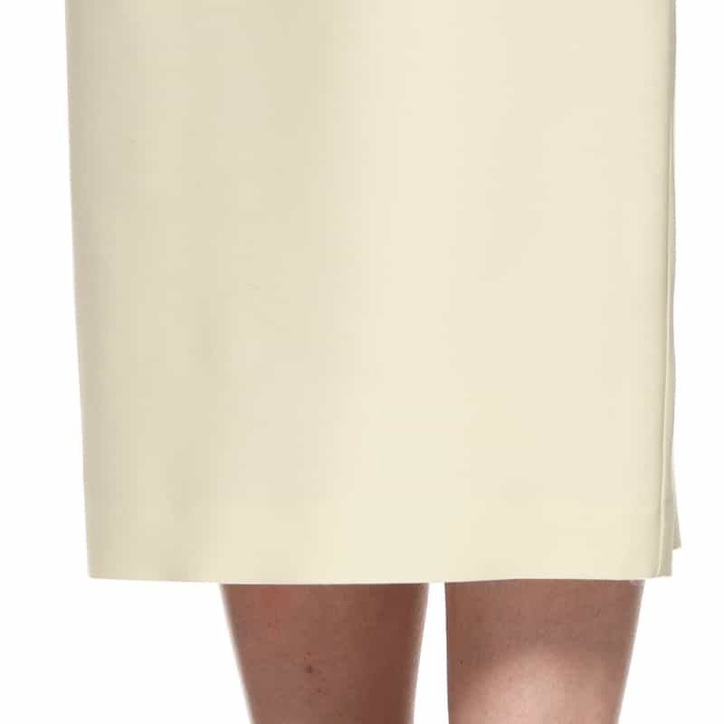 BARNEYS NEW YORK ツイル素材タイトスカート WHITE