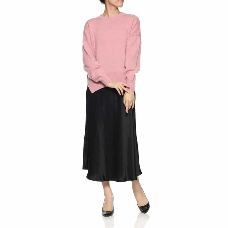 BARNEYS NEW YORK クルーネックニットプルオーバー(ロロ・ピアーナ社製カシミヤ使用) PINK