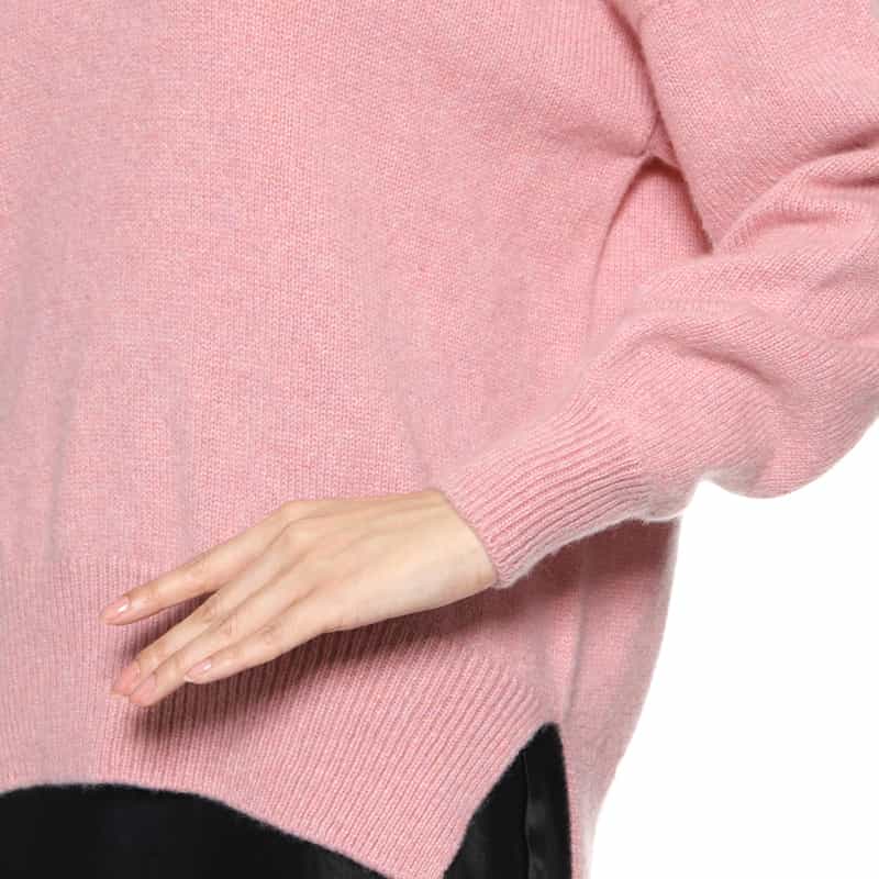 BARNEYS NEW YORK クルーネックニットプルオーバー(ロロ・ピアーナ社製カシミヤ使用) PINK