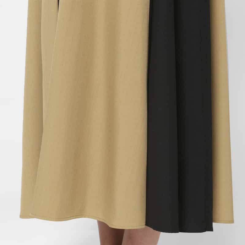 BARNEYS NEW YORK バイカラー ジャンパースカート BEIGE