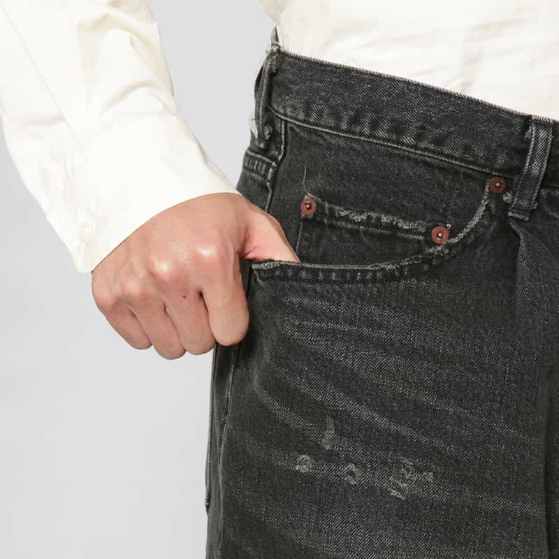 SSSTEIN SSSTEIN＜シュタイン＞ バギーデニムパンツ BLACK