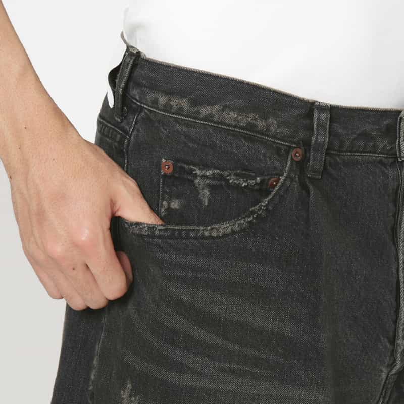 SSSTEIN SSSTEIN＜シュタイン＞ デニムショーツ BLACK