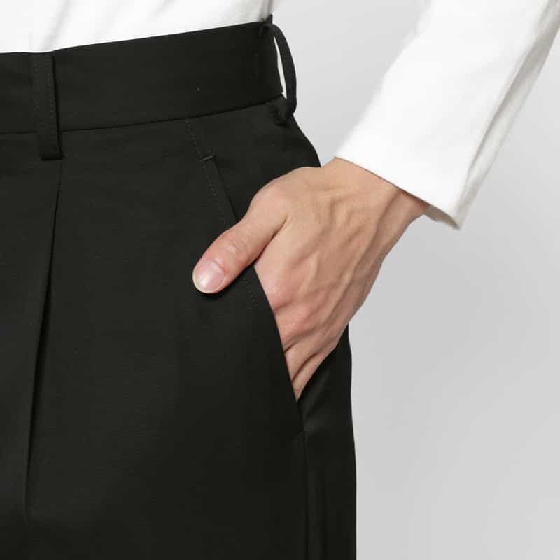 SSSTEIN SSSTEIN＜シュタイン＞ タック入りストレートパンツ BLACK