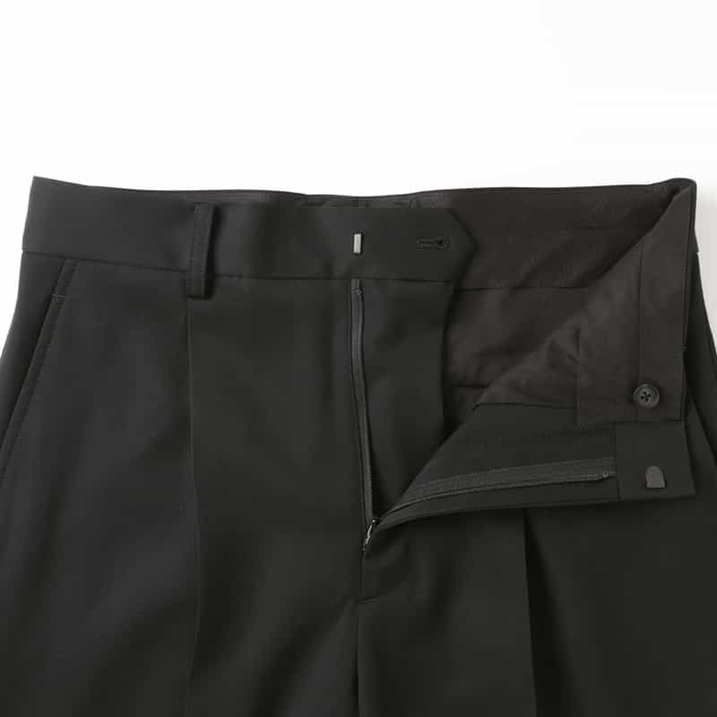 SSSTEIN SSSTEIN＜シュタイン＞ タック入りストレートパンツ BLACK
