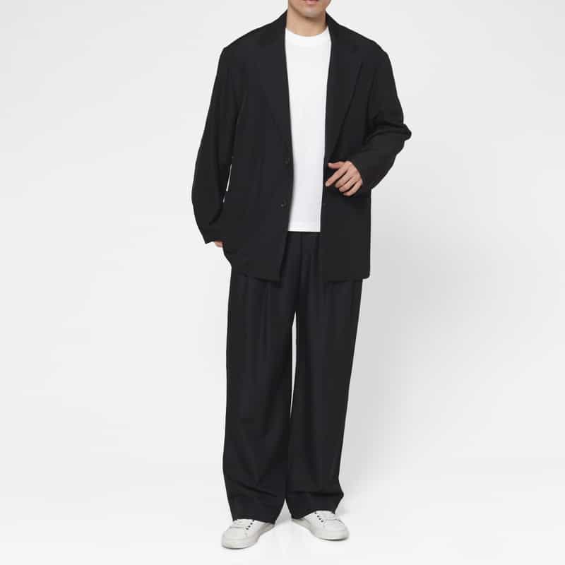 SSSTEIN SSSTEIN＜シュタイン＞ セットアップ ウール×シルク シングルジャケット BLACK