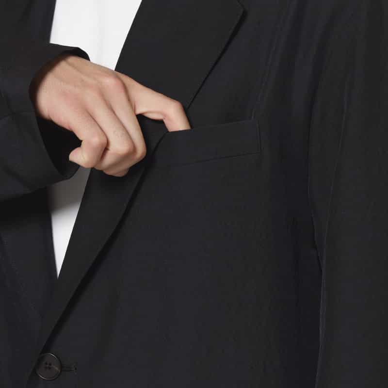 SSSTEIN SSSTEIN＜シュタイン＞ セットアップ ウール×シルク シングルジャケット BLACK