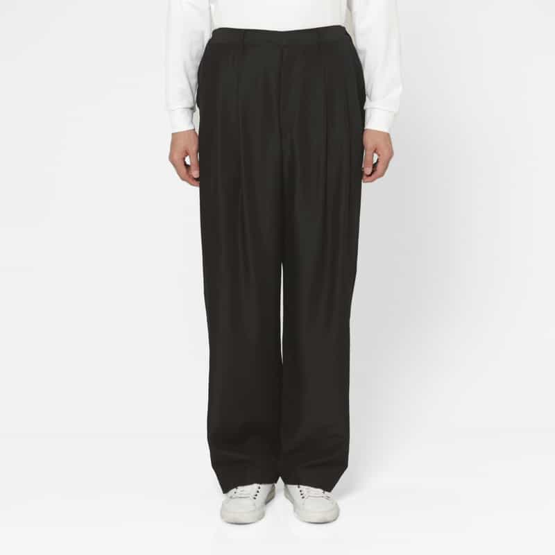 SSSTEIN SSSTEIN＜シュタイン＞ セットアップ ウール×シルク イージーワイドパンツ BLACK