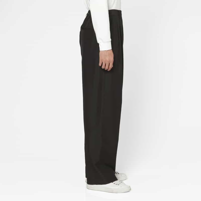 SSSTEIN SSSTEIN＜シュタイン＞ セットアップ ウール×シルク イージーワイドパンツ BLACK