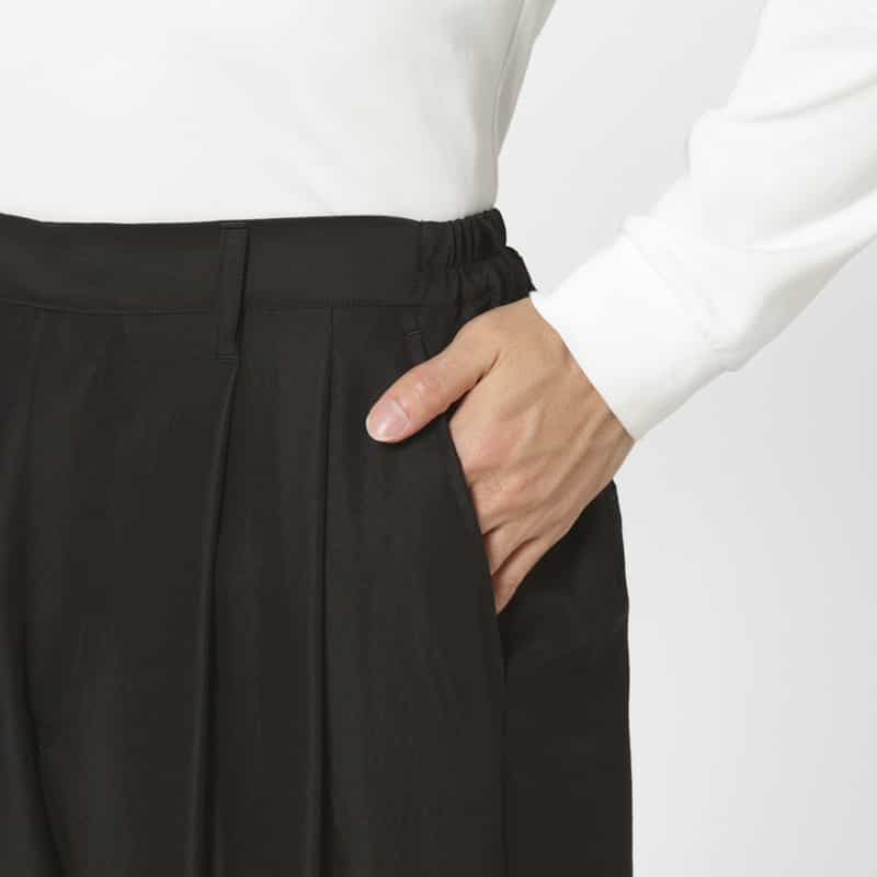 SSSTEIN SSSTEIN＜シュタイン＞ セットアップ ウール×シルク イージーワイドパンツ BLACK