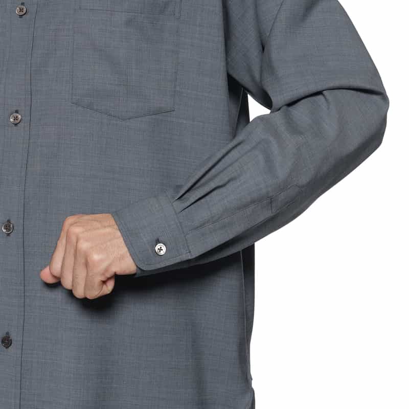 SSSTEIN SSSTEIN＜シュタイン＞ ウールシャツ BLUE