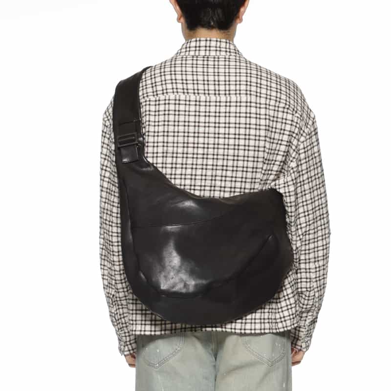 SSSTEIN SSSTEIN＜シュタイン＞ レザーショルダーバッグ BLACK