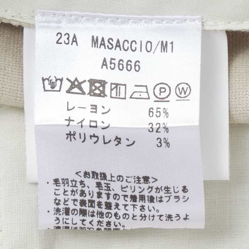 GIABSARCHIVIO GIABSARCHIVIO＜ジャブスアルキヴィオ＞ ストレッチパンツ"MASACCIO" IVORY