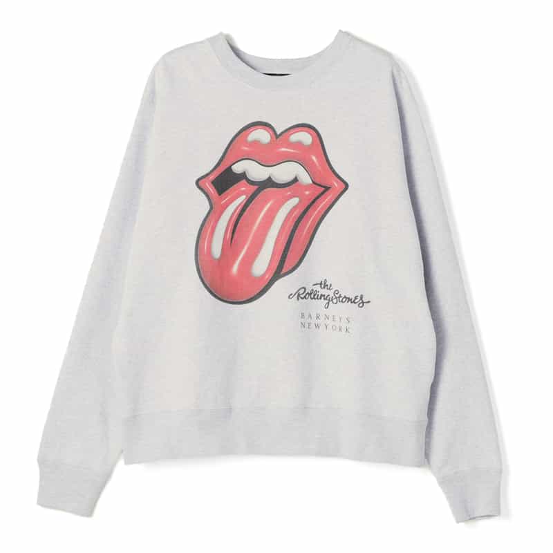 BARNEYS NEW YORK ＜ザ・ローリング・ストーンズ＞ロゴ入りスウェットプルオーバー GRAY