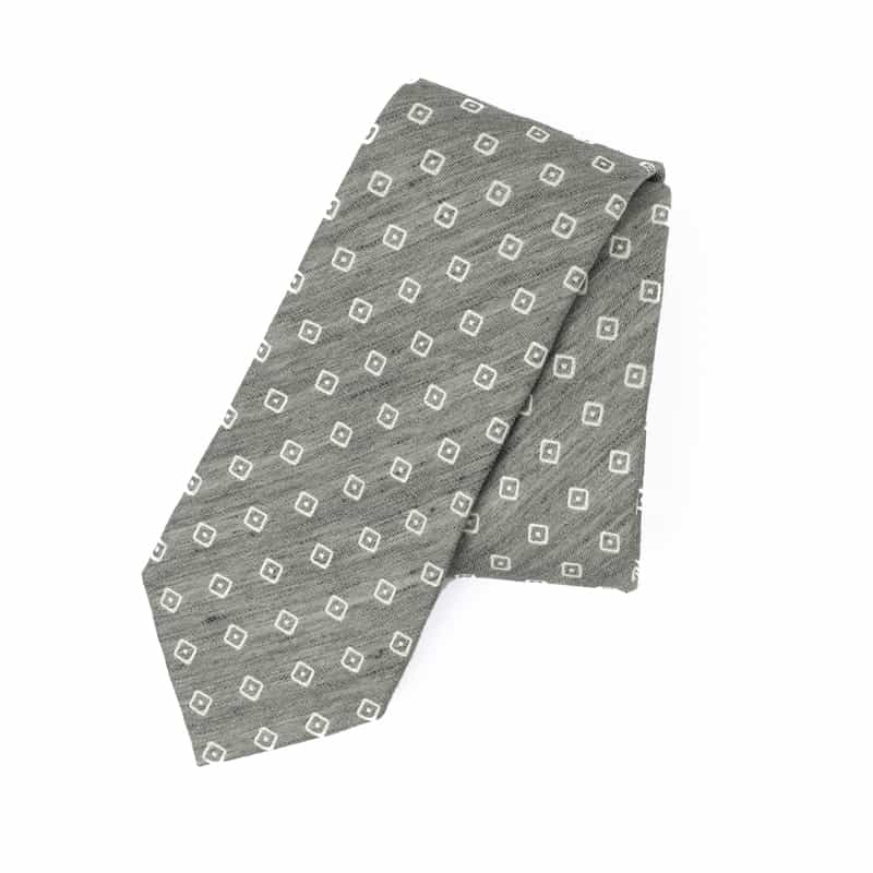 STEFANO BIGI STEFANO BIGI＜ステファノ ビジ＞ スクエア小紋柄タイ GRAY