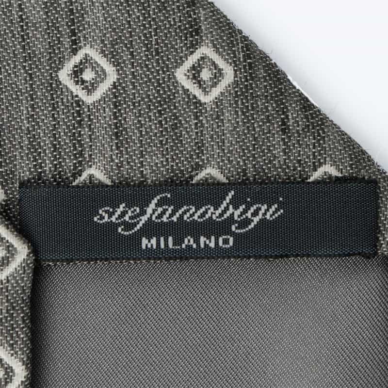 STEFANO BIGI STEFANO BIGI＜ステファノ ビジ＞ スクエア小紋柄タイ GRAY
