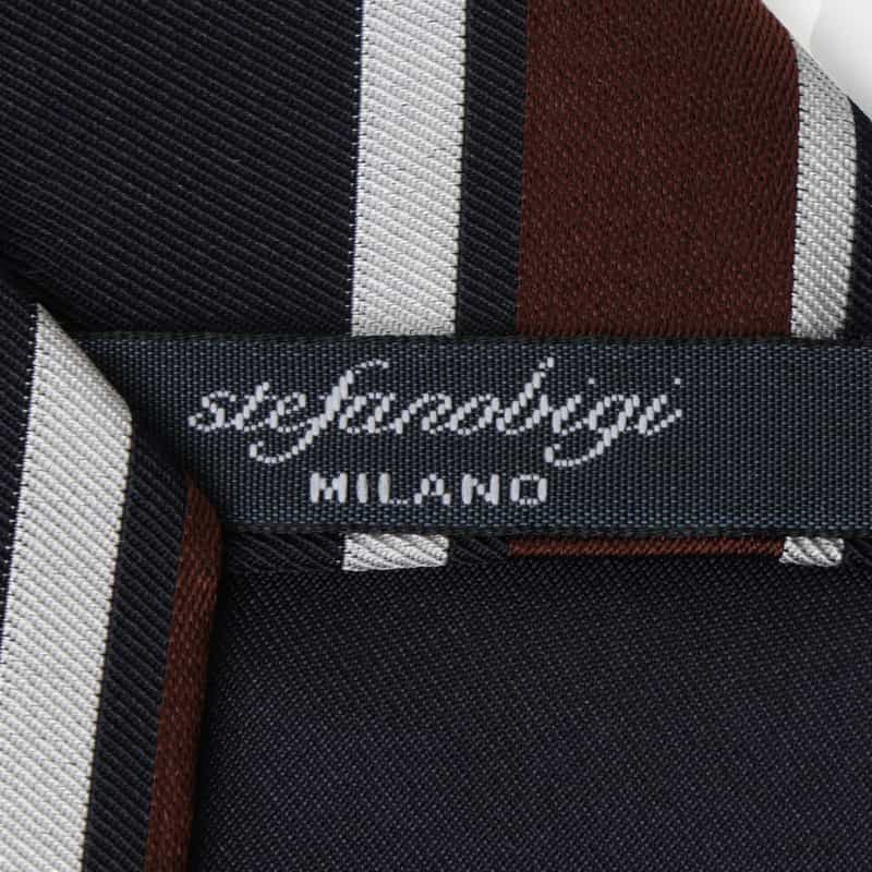 STEFANO BIGI STEFANO BIGI＜ステファノ ビジ＞ レジメンタル柄タイ NAVY