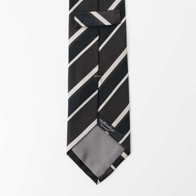 STEFANO BIGI STEFANO BIGI＜ステファノ ビジ＞ レジメンタル柄タイ GRAY