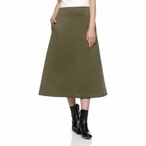 ウォッシャブル パンチング加工Aラインスカート