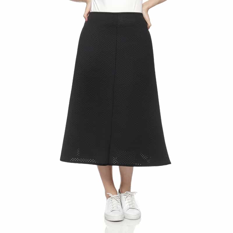 ウォッシャブル パンチング加工Aラインスカート