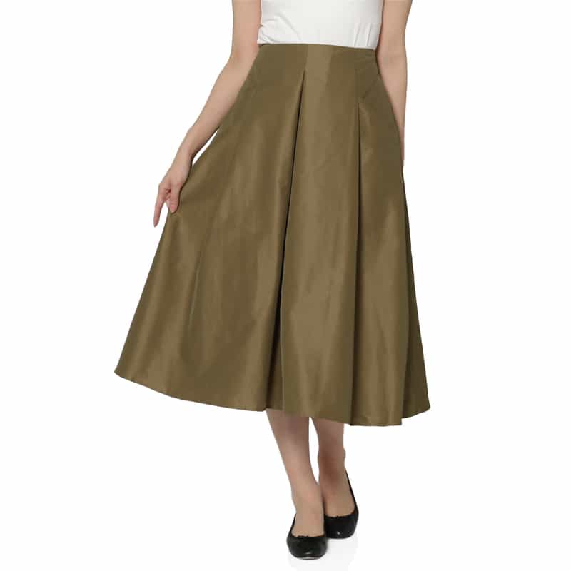 ウォッシャブル シャンブレータフタスカート