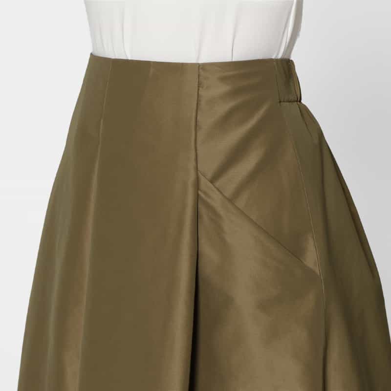 BARNEYS NEW YORK ウォッシャブル シャンブレータフタスカート BEIGE