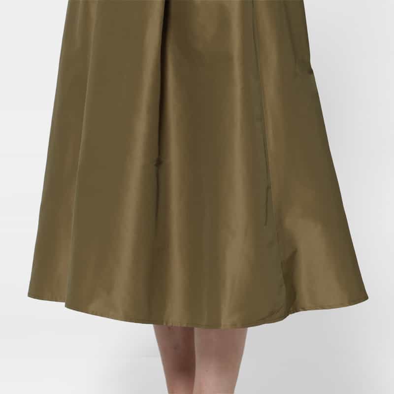 BARNEYS NEW YORK ウォッシャブル シャンブレータフタスカート BEIGE