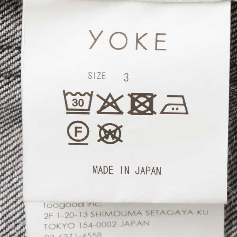 YOKE YOKE＜ヨーク＞ タック入りデニムパンツ BLACK