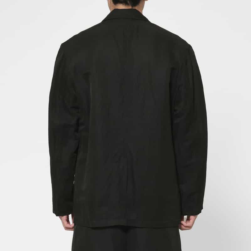 YOKE YOKE＜ヨーク＞ セットアップ リネン×シルク素材 オーバージャケット BLACK