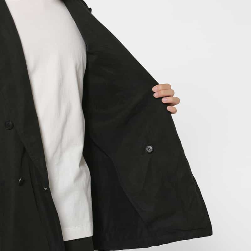 YOKE YOKE＜ヨーク＞ セットアップ リネン×シルク素材 オーバージャケット BLACK