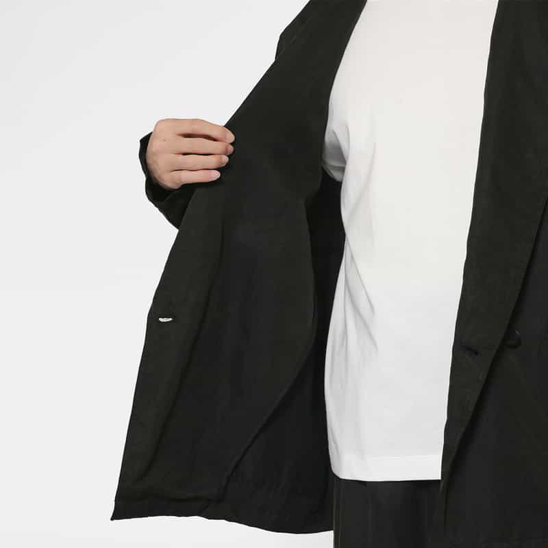 YOKE YOKE＜ヨーク＞ セットアップ リネン×シルク素材 オーバージャケット BLACK