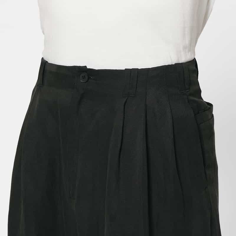 YOKE YOKE＜ヨーク＞ セットアップ リネン×シルク素材 イージーパンツ BLACK